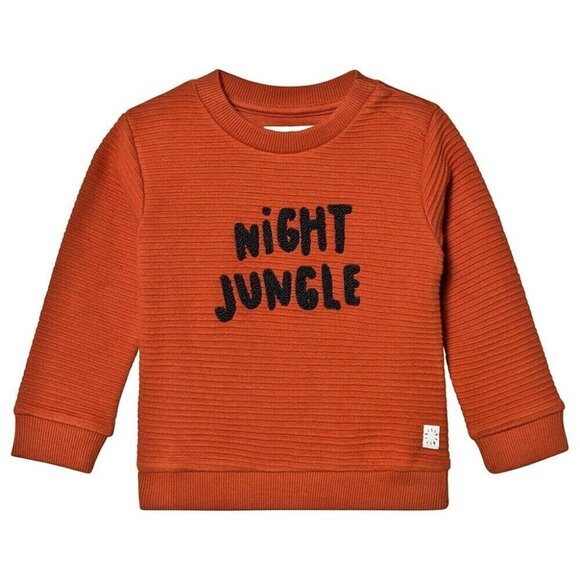 Sproet & Sprout Ribbed Shirt Night Jungle Orange Black Size 5/6 Long Sleeves - Picture 1 of 7